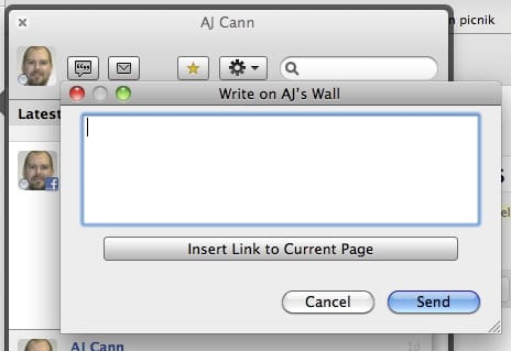 Sharing via Facebook