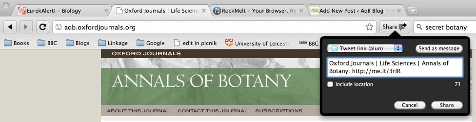 Sharing with Twitter