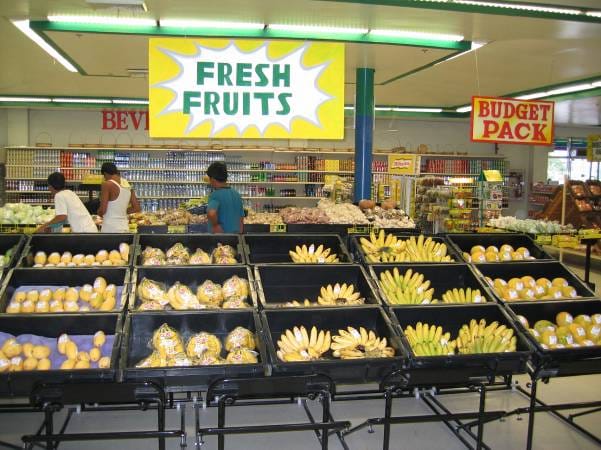 Bananas in the supermarket