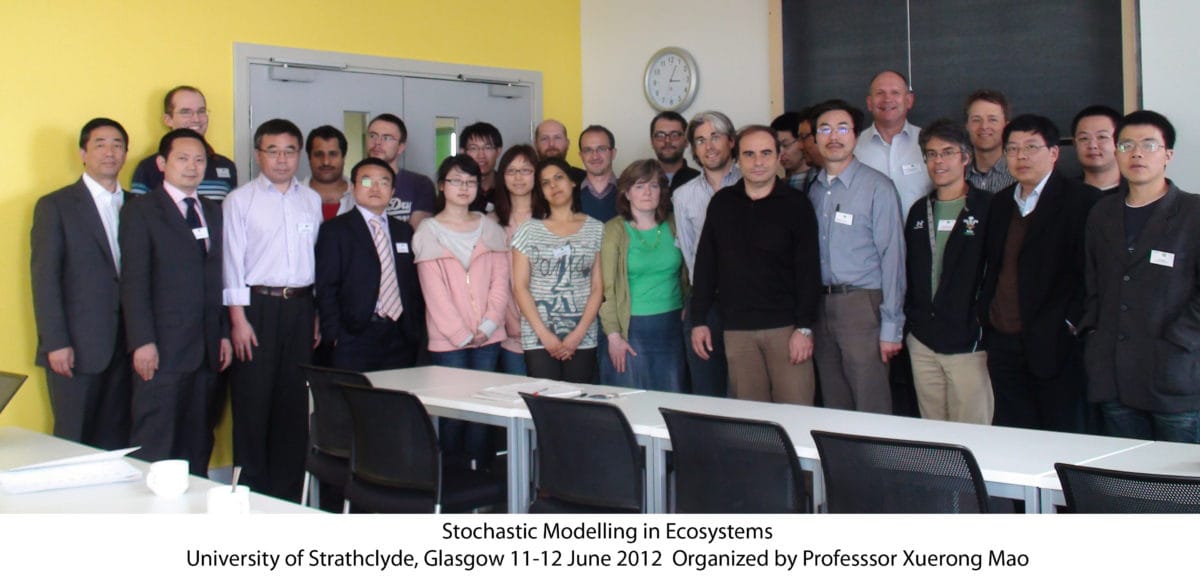 Stochastic Modelling in Ecosystems - University of Strathclyde - 2012 - Group Photograph