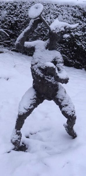 culptures in the botanic gardens - is it Pan?