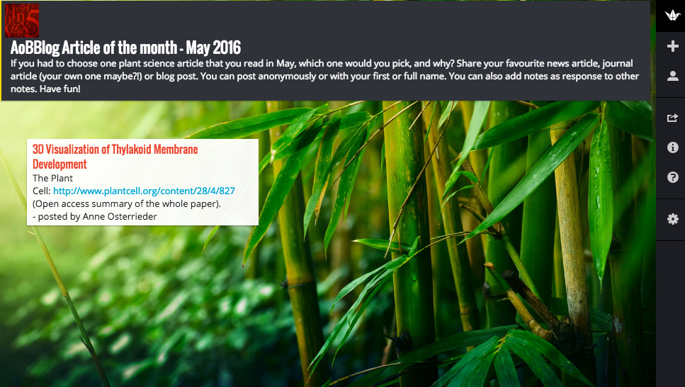 This is what a Padlet looks like. The space just looks limited, as it changes with window size. 