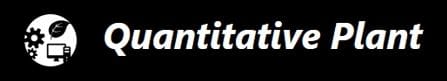 On the left is the Quantitative Plant logo: a circle with gears, a leaf, and computer monitor and tower inside. The text "Quantitative Plant" is the right.