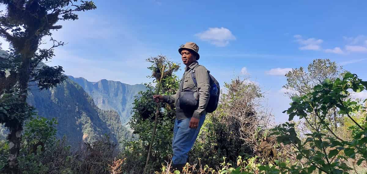 Paul Kirika in the wilds of Kenya.