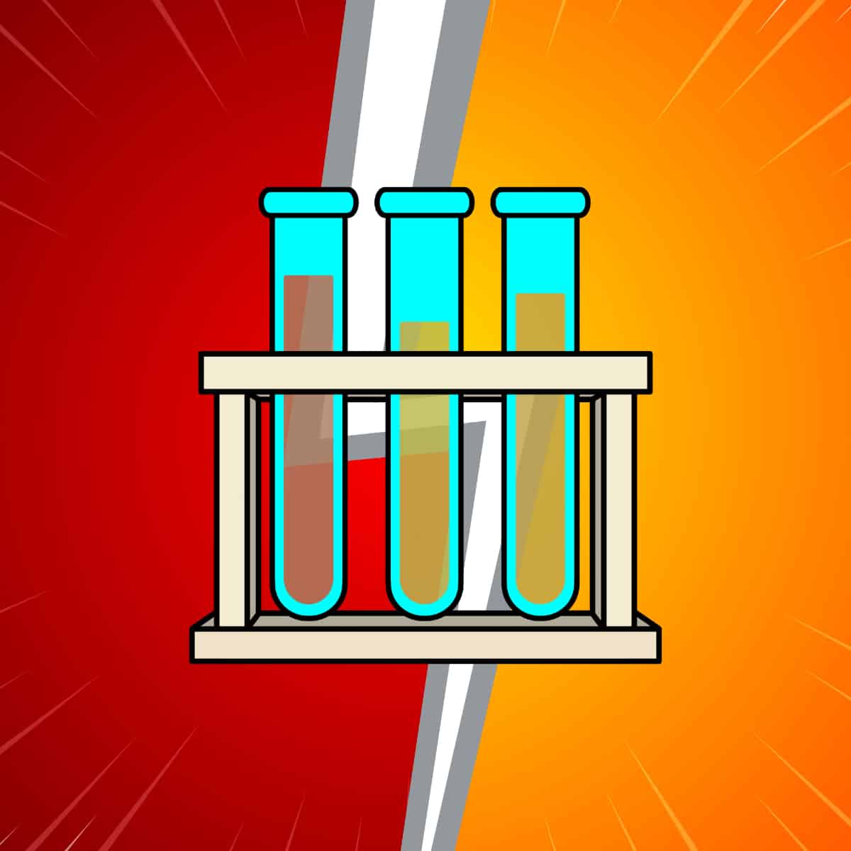 Test tubes signifying SCIENCE against a dynamic red and orange background, because while I cannot find an Omics themed background, I can find a Comics themed background.