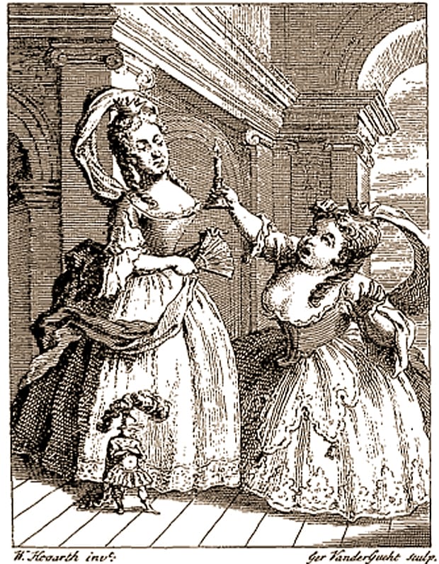 Image: William Hogarth, frontispiece for Henry Fielding. The tragedy of tragedies; or the life and death of Tom Thumb the Gre