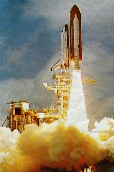 STS-3 Shuttle mission launching