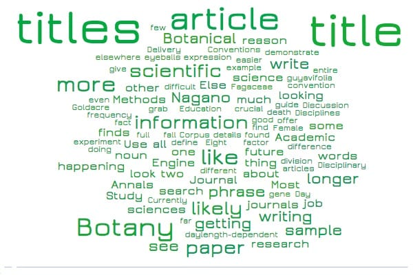 Analysis of a Corpus of Scientific Article Titles Across Eight Academic Disciplines Finds That Article Titles in Botany Can Be Much Longer Than in Other Disciplines, But If You Ignore the Outliers They’re Not That Different