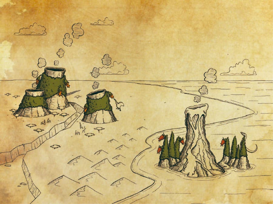 A drawing of a loss of diversity