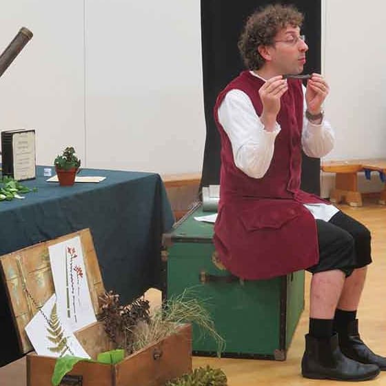 (An actor playing) Linnaeus.