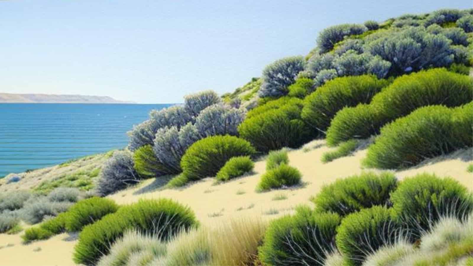 Artist's Impression of sagebrush scrub.