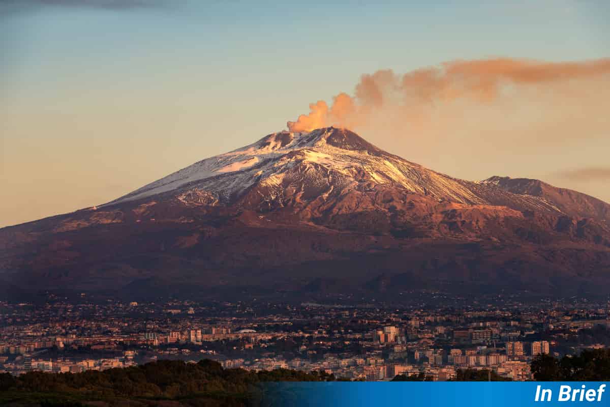 A view of Mount Etna, Sicily
