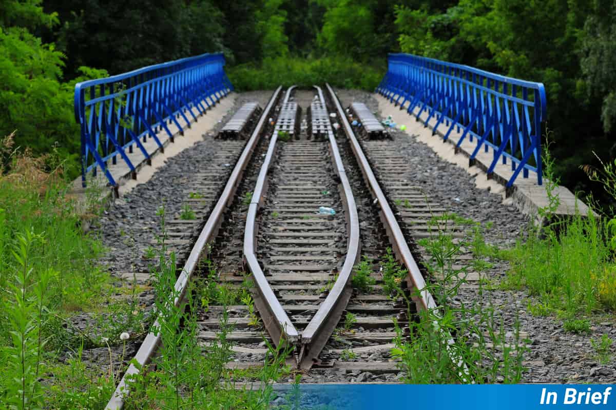 An abandoned railway in Poland.